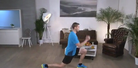 Jumping Lunge Push-Up